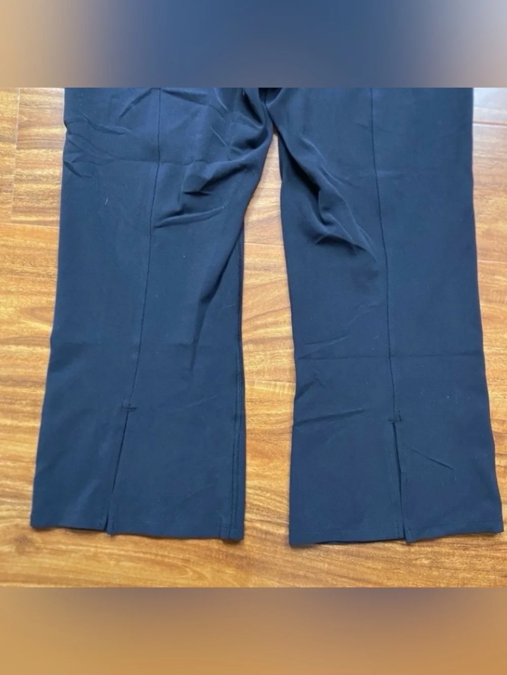 Lululemon Women's Black Add Flare High Rise Crop Split Hem Flare Legging Size 12
